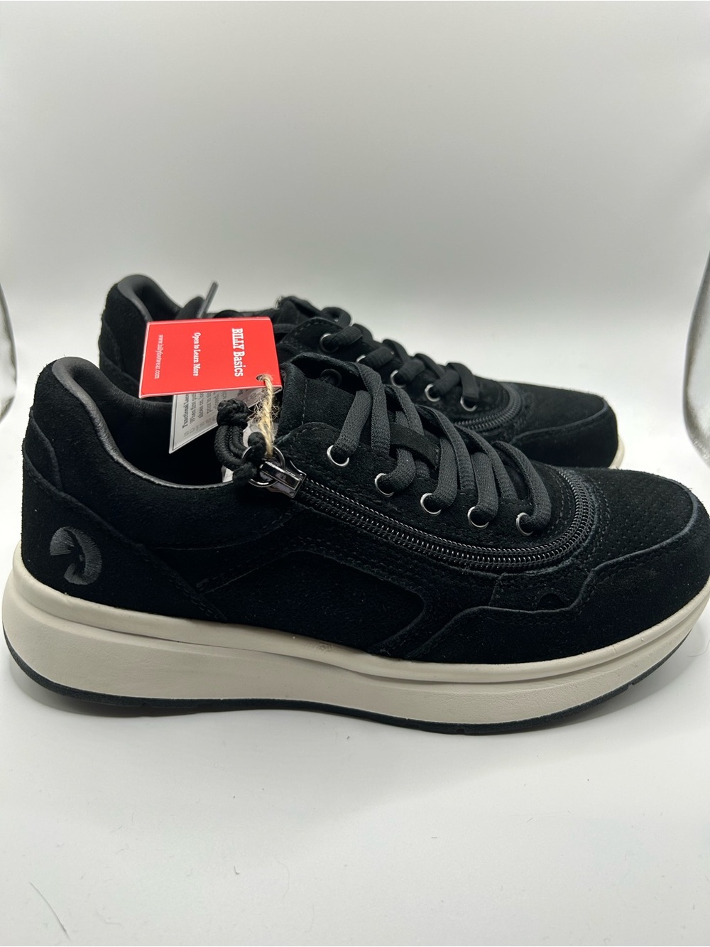 Billy comfort joggers in black zip on sneakers NIB size 6